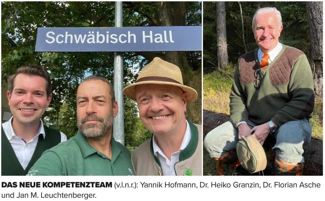 Die neuen Gesellschafter der Blätterdach GmbH: Dr. Asche, Dr. Granzin. Hoffmann und Leuchtenberger